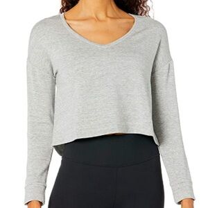Core 10 Women's Cloud Soft Cropped Length V-Neck Yoga Sweatshirt S Small